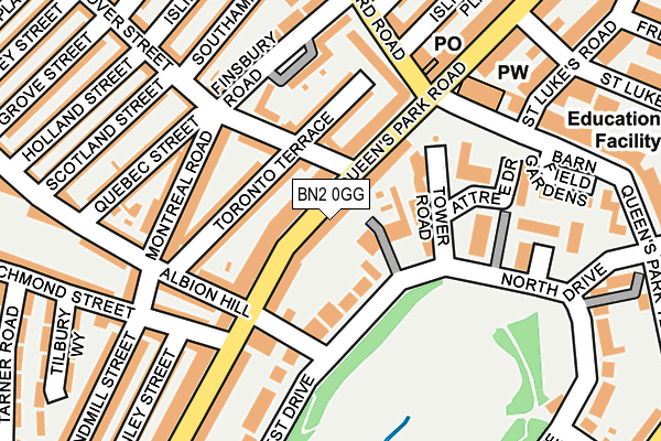 BN2 0GG map - OS OpenMap – Local (Ordnance Survey)