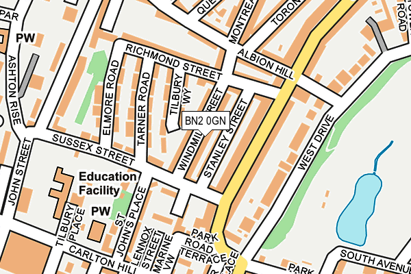 Map of 10 WINDMILL STREET BRIGHTON LIMITED at local scale