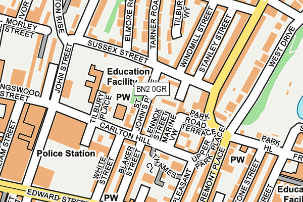 BN2 0GR map - OS OpenMap – Local (Ordnance Survey)