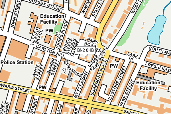 BN2 0HB map - OS OpenMap – Local (Ordnance Survey)