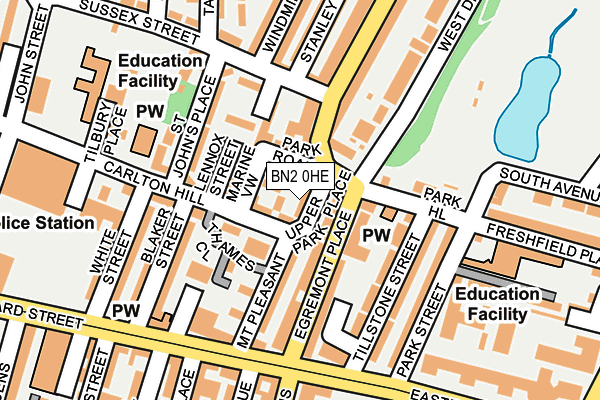BN2 0HE map - OS OpenMap – Local (Ordnance Survey)