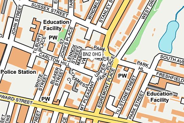 BN2 0HG map - OS OpenMap – Local (Ordnance Survey)