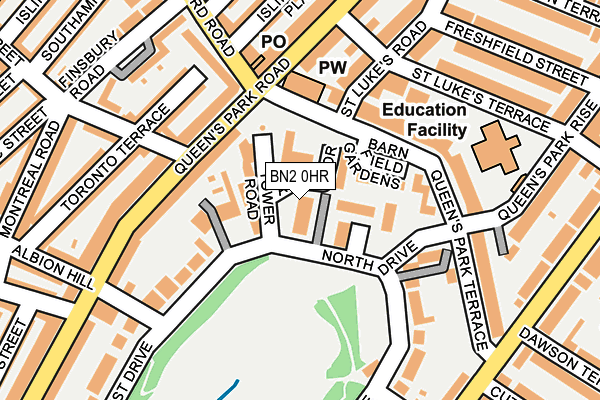 BN2 0HR map - OS OpenMap – Local (Ordnance Survey)