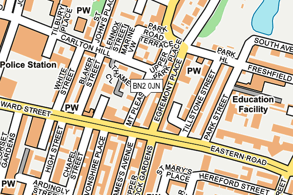 BN2 0JN map - OS OpenMap – Local (Ordnance Survey)