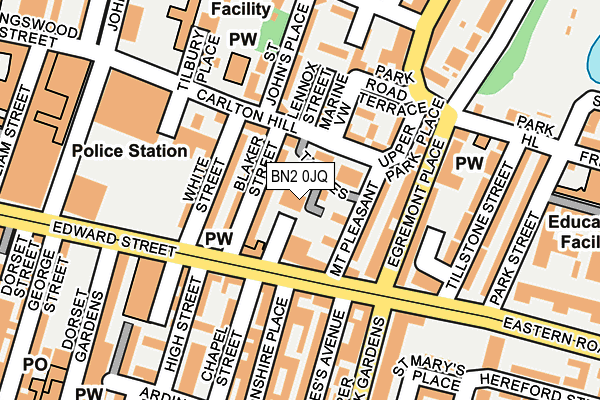 BN2 0JQ map - OS OpenMap – Local (Ordnance Survey)