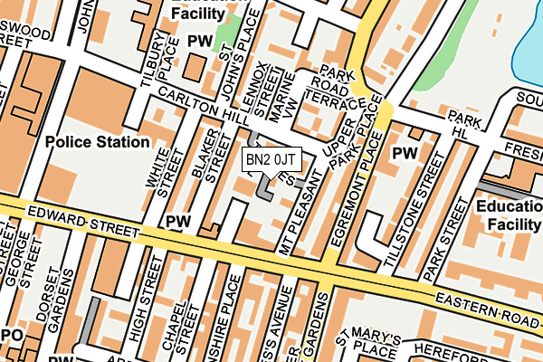 BN2 0JT map - OS OpenMap – Local (Ordnance Survey)