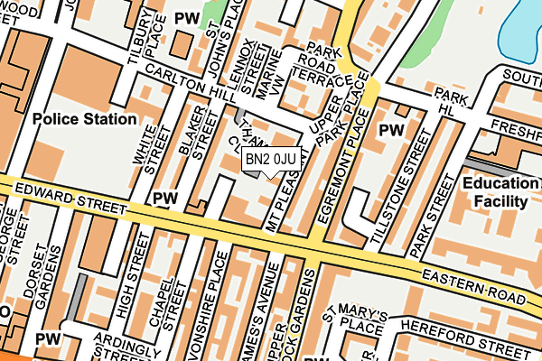BN2 0JU map - OS OpenMap – Local (Ordnance Survey)