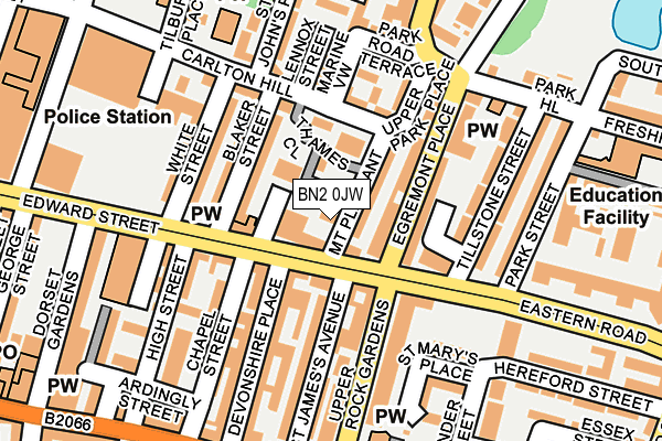 BN2 0JW map - OS OpenMap – Local (Ordnance Survey)