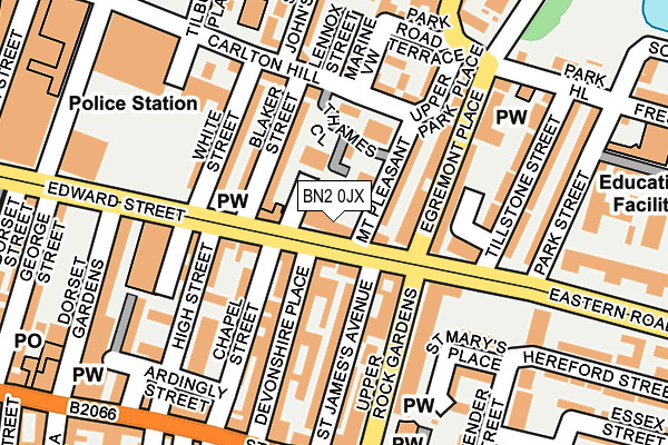 BN2 0JX map - OS OpenMap – Local (Ordnance Survey)