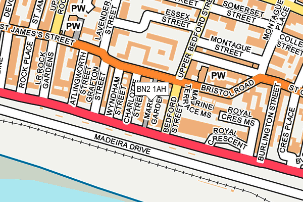 BN2 1AH map - OS OpenMap – Local (Ordnance Survey)