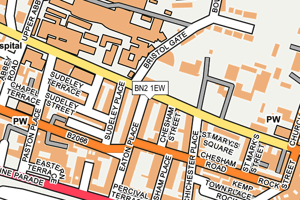 BN2 1EW map - OS OpenMap – Local (Ordnance Survey)