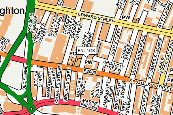BN2 1GS map - OS OpenMap – Local (Ordnance Survey)