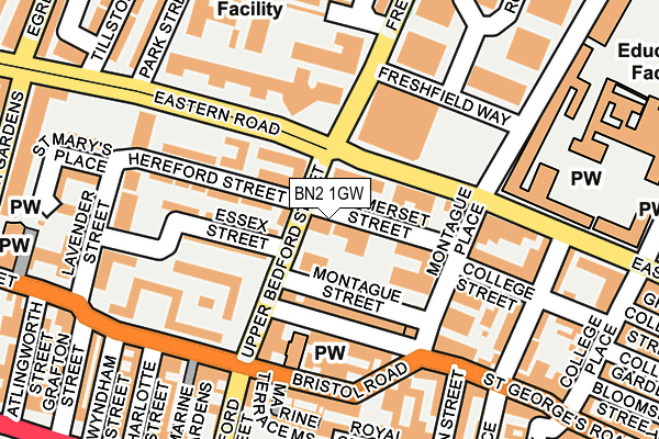 BN2 1GW map - OS OpenMap – Local (Ordnance Survey)