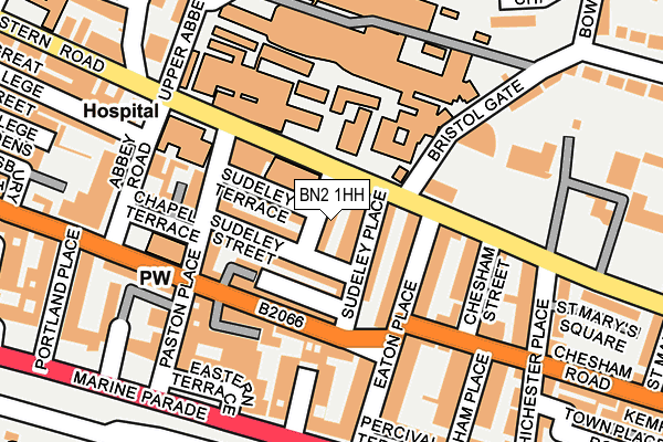 BN2 1HH map - OS OpenMap – Local (Ordnance Survey)