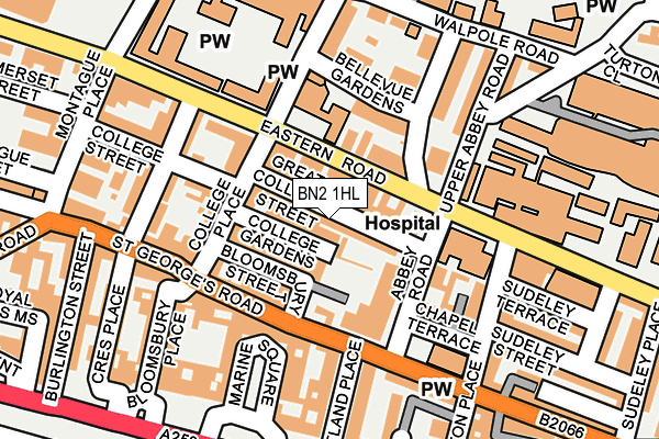 BN2 1HL map - OS OpenMap – Local (Ordnance Survey)