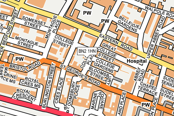 BN2 1HN map - OS OpenMap – Local (Ordnance Survey)