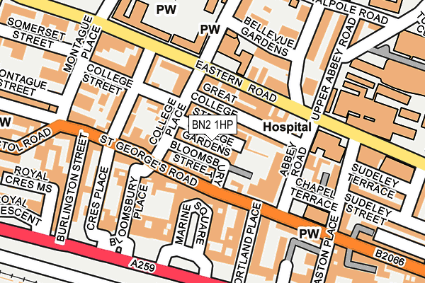 BN2 1HP map - OS OpenMap – Local (Ordnance Survey)
