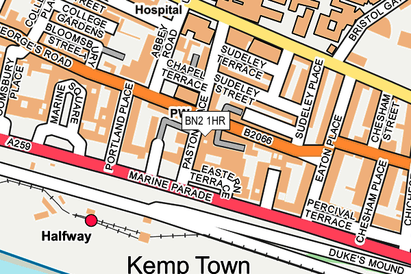 BN2 1HR map - OS OpenMap – Local (Ordnance Survey)