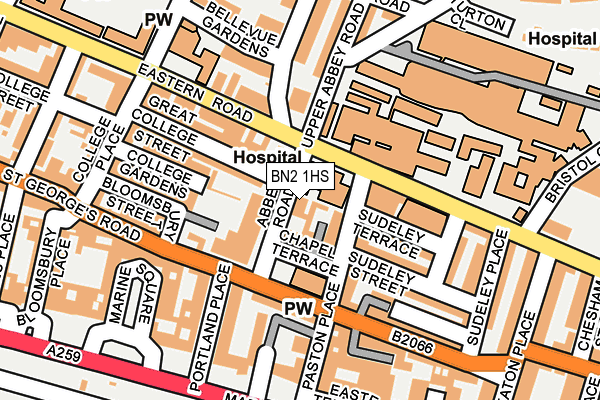 BN2 1HS map - OS OpenMap – Local (Ordnance Survey)
