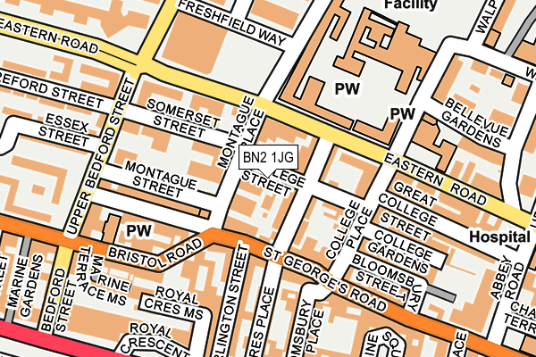 BN2 1JG map - OS OpenMap – Local (Ordnance Survey)
