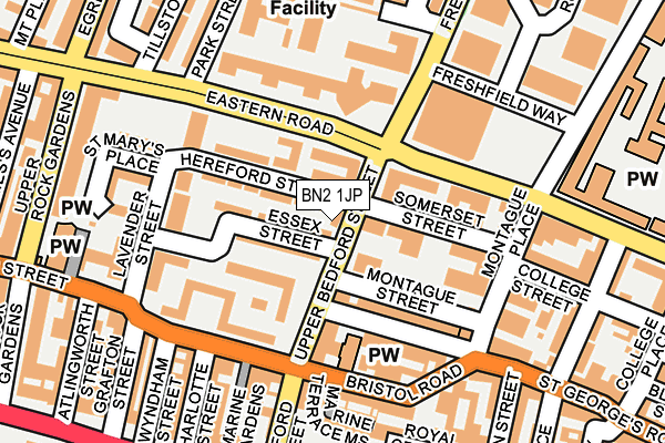BN2 1JP map - OS OpenMap – Local (Ordnance Survey)