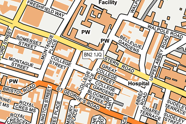 BN2 1JQ map - OS OpenMap – Local (Ordnance Survey)
