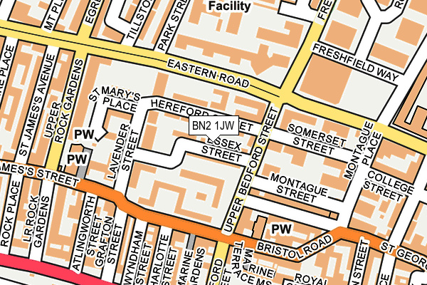 BN2 1JW map - OS OpenMap – Local (Ordnance Survey)