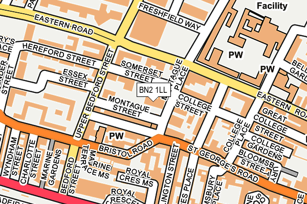 BN2 1LL map - OS OpenMap – Local (Ordnance Survey)