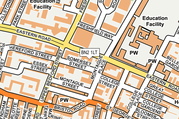 BN2 1LT map - OS OpenMap – Local (Ordnance Survey)