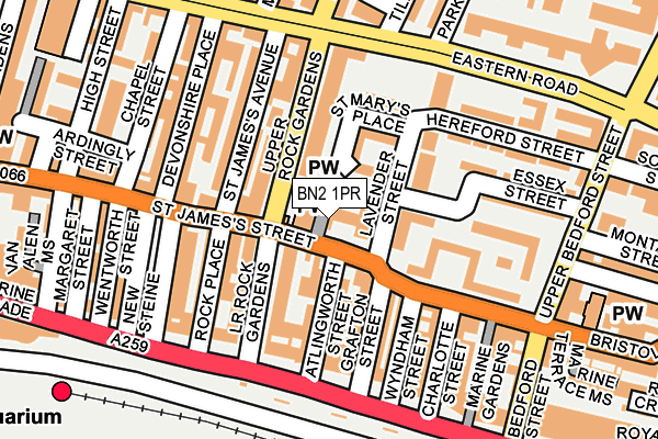 BN2 1PR map - OS OpenMap – Local (Ordnance Survey)