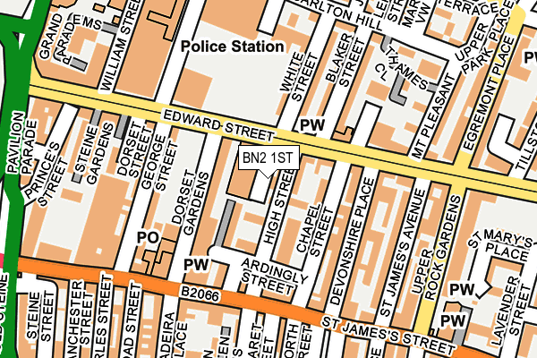 BN2 1ST map - OS OpenMap – Local (Ordnance Survey)