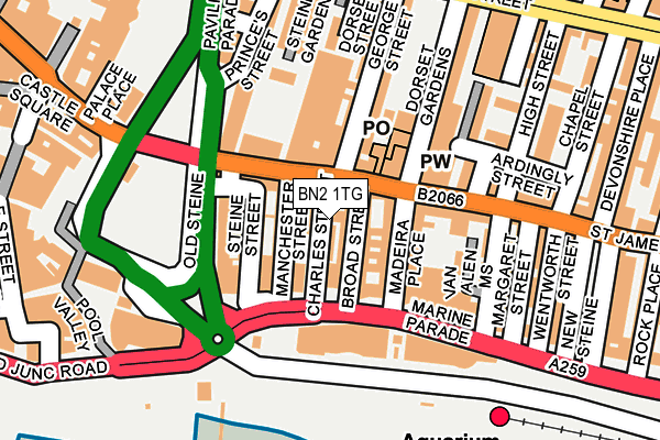 BN2 1TG map - OS OpenMap – Local (Ordnance Survey)