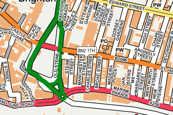BN2 1TH map - OS OpenMap – Local (Ordnance Survey)