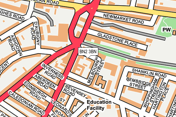 BN2 3BN map - OS OpenMap – Local (Ordnance Survey)