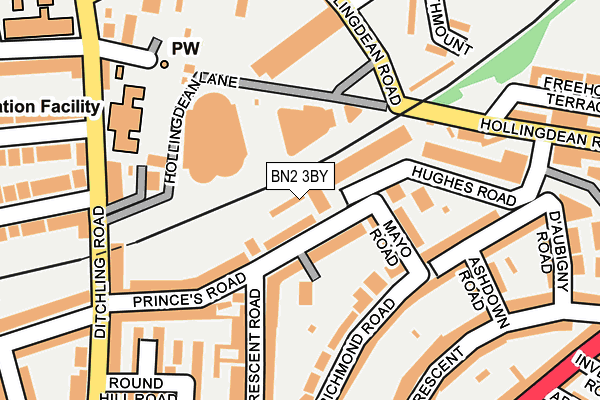 BN2 3BY map - OS OpenMap – Local (Ordnance Survey)