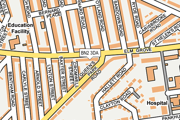 BN2 3DA map - OS OpenMap – Local (Ordnance Survey)