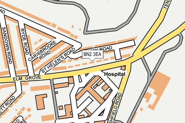 BN2 3EA map - OS OpenMap – Local (Ordnance Survey)