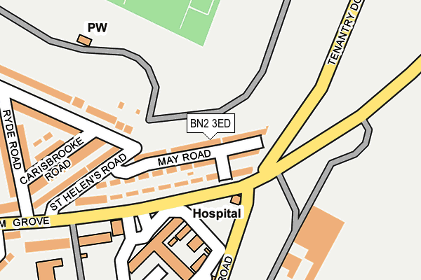 BN2 3ED map - OS OpenMap – Local (Ordnance Survey)