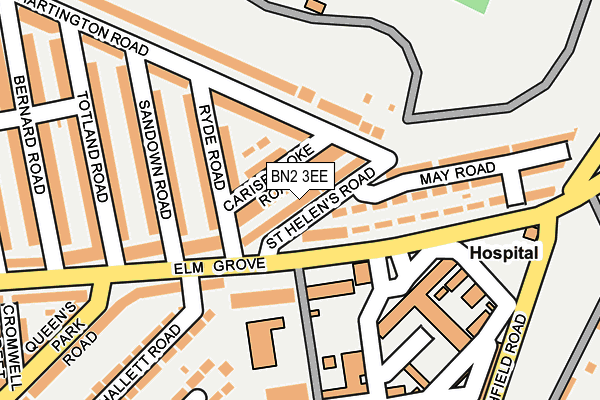 BN2 3EE map - OS OpenMap – Local (Ordnance Survey)