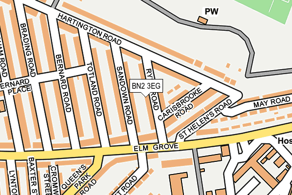 BN2 3EG map - OS OpenMap – Local (Ordnance Survey)