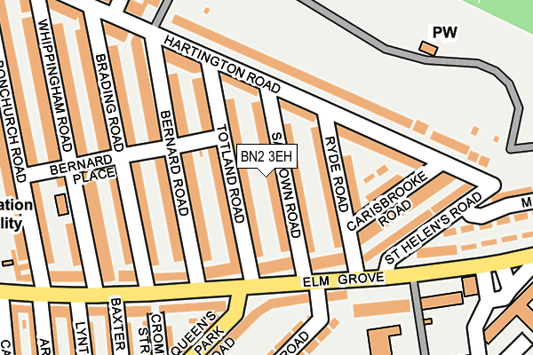 BN2 3EH map - OS OpenMap – Local (Ordnance Survey)
