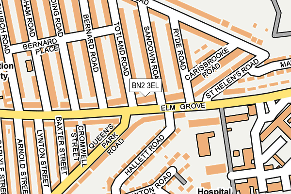BN2 3EL map - OS OpenMap – Local (Ordnance Survey)
