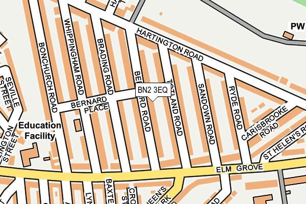 BN2 3EQ map - OS OpenMap – Local (Ordnance Survey)