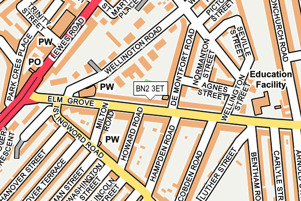 BN2 3ET map - OS OpenMap – Local (Ordnance Survey)