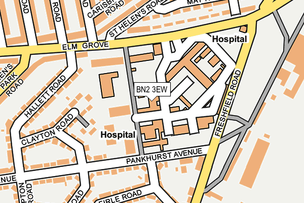 BN2 3EW map - OS OpenMap – Local (Ordnance Survey)