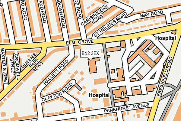 BN2 3EX map - OS OpenMap – Local (Ordnance Survey)
