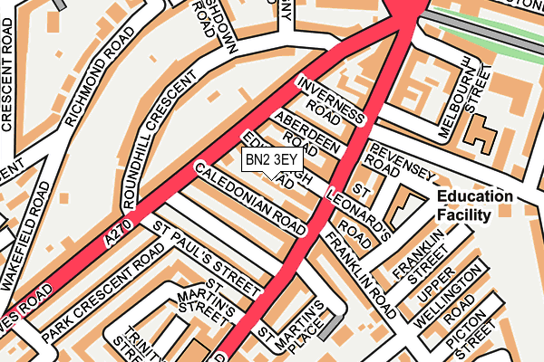 BN2 3EY map - OS OpenMap – Local (Ordnance Survey)