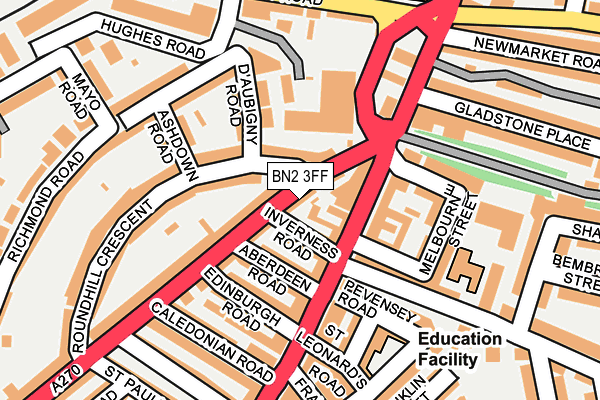 BN2 3FF map - OS OpenMap – Local (Ordnance Survey)