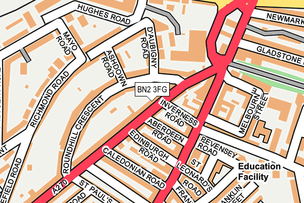BN2 3FG map - OS OpenMap – Local (Ordnance Survey)