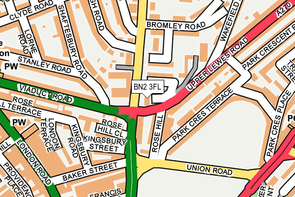 BN2 3FL map - OS OpenMap – Local (Ordnance Survey)